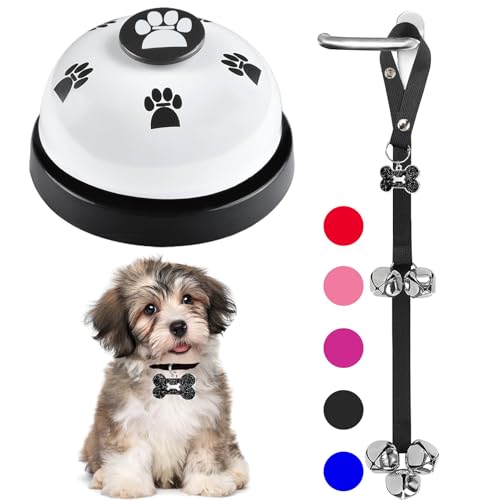 KEXIAVA 2 Stücke Türklingel für Hunde Klingel für Hundetraining Hunde Klingel tür Training Hundeklingel Touch Training Türglocken für Hunde Klingel Wenn Gassi Gehen (Schwarz) von KEXIAVA