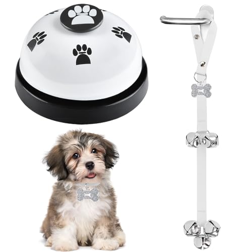 KEXIAVA 2 Stücke Türklingel für Hunde Klingel für Hundetraining Hunde Klingel tür Training Hundeklingel Touch Training Türglocken für Hunde Klingel Wenn Gassi Gehen (Weiß) von KEXIAVA
