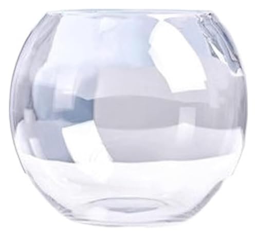 Fischschale, Fischglas, Fischtank, Büro Kleine Fisch Tank Verdickt Transparent Glas Fisch Schüssel Wohnzimmer Hause Desktop Runde Goldfisch Tank(002) von KEuLen