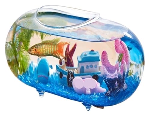 Fischschale, Fischglas, Fischtank, Kleine Transparente Glas Fisch Tank Oval Desktop Kleine Fisch Schüssel Hause Ornamente Fischschale, Fischglas, Fischtank, Kleine Transparente Glas Fisch Tank Oval Desktop Kleine Fisch Schüssel Hause Ornamente von KEuLen