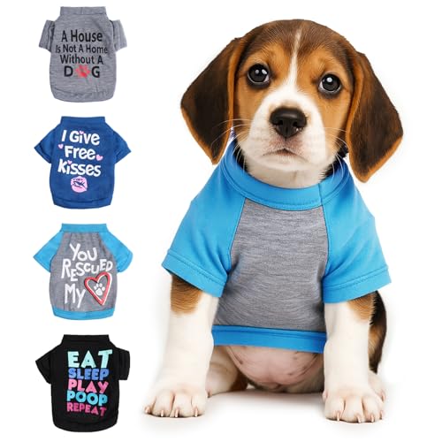 KFHENSOMR Shih Tzu Kleidung für kleine Katzen, Hunde, Jungen, Kätzchen, Chihuahua, Yorkie-Teetassentuch, niedliches Frühjahr/Sommer, Hunde-Shirts, Hundebekleidung, Outfits für kleine Haustiere und KFHENSOMR Shih Tzu Kleidung für kleine Katzen, Hunde, Jungen, Kätzchen, Chihuahua, Yorkie-Teetassentuch, niedliches Frühjahr/Sommer, Hunde-Shirts, Hundebekleidung, Outfits für kleine Haustiere und von KFHENSOMR