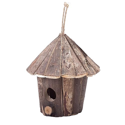 KGADRX Handgefertigtes rundes Vogelhaus aus Holz, Vogelhaus aus massivem Holz, Vogelnest, Garten-Innendekoration, bietet Schutz vor kaltem Wetter KGADRX Handgefertigtes rundes Vogelhaus aus Holz, Vogelhaus aus massivem Holz, Vogelnest, Garten-Innendekoration, bietet Schutz vor kaltem Wetter von KGADRX