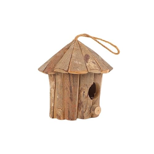 KGADRX Hölzernes Garten-Vogelhaus, handgefertigtes Vogelnest, Outdoor-Gartendekoration, Hausanhänger für Kunsthandwerk, Terrassendekoration, Heimdekoration KGADRX Hölzernes Garten-Vogelhaus, handgefertigtes Vogelnest, Outdoor-Gartendekoration, Hausanhänger für Kunsthandwerk, Terrassendekoration, Heimdekoration von KGADRX