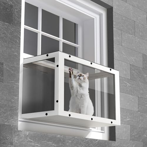 Fenster-Katzen-Sitzstange Catio, Katzenfensterkasten, Fensterkatio für Indoor-Katzen. Geeignetes einzelnes Hängefenster mit einem Innendurchmesser des Fensterrahmens mit einer Netzöffnungsbreite von Fenster-Katzen-Sitzstange Catio, Katzenfensterkasten, Fensterkatio für Indoor-Katzen. Geeignetes einzelnes Hängefenster mit einem Innendurchmesser des Fensterrahmens mit einer Netzöffnungsbreite von von KGCCIZI