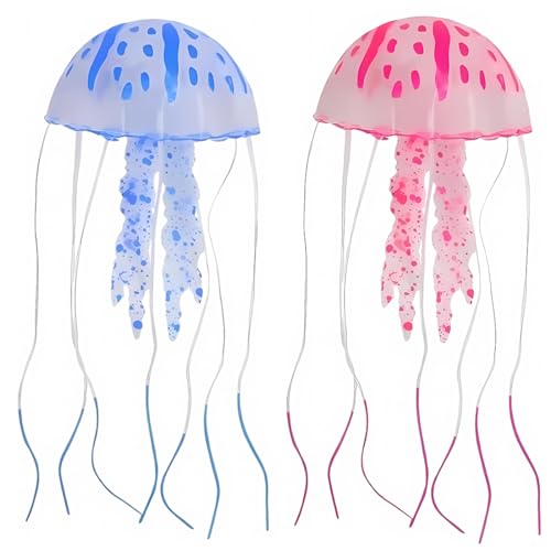 KGDUYC 2 Stück Dekoration -Aquarium Deko Künstliche Quallen Leuchtende Quallen als Dekoration Glühende Deko aus Silikon für Aquarium Fisch Tank Ornament Aquarium Zubehör KGDUYC 2 Stück Dekoration -Aquarium Deko Künstliche Quallen Leuchtende Quallen als Dekoration Glühende Deko aus Silikon für Aquarium Fisch Tank Ornament Aquarium Zubehör von KGDUYC