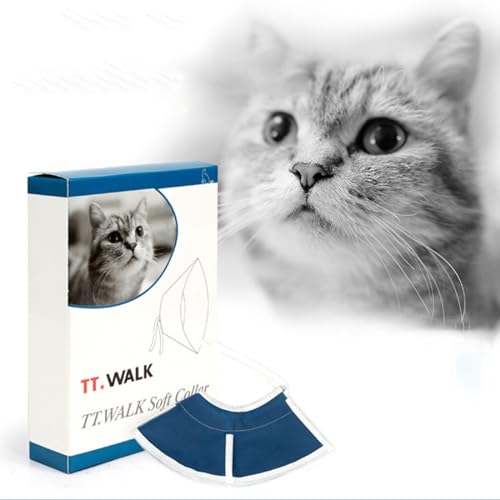 KGDUYC Recovery Collars for Dogs,Verstellbares, leichtes Schutzhalsband für Welpen, kleine Hunde und Katzen (Blau-S) von KGDUYC