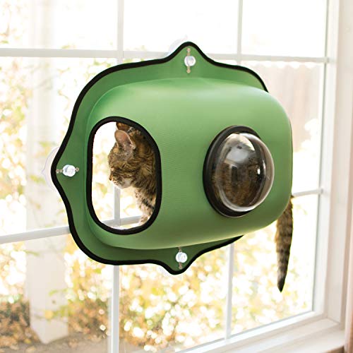 K&H 779172 Pets, EZ Window Bubble Pod, Katzen-Fensterbett mit Bullauge, grün von K&H
