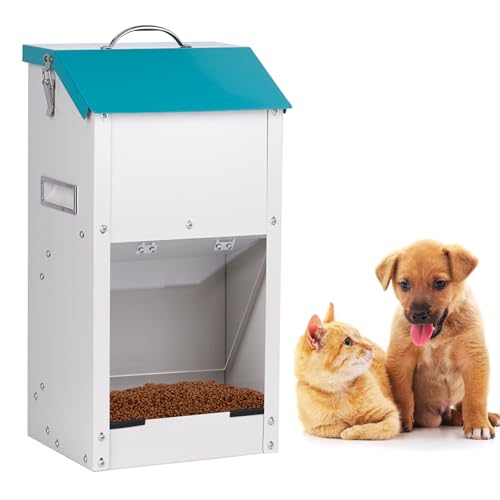 KHEARPSL Automatischer Hundefutterspender für den Außenbereich, verzinkt, 6,8 kg, Haustier-Futterstation für Katzen, Schwerkraft-Futterstation für Welpen, Hunde, Katzen KHEARPSL Automatischer Hundefutterspender für den Außenbereich, verzinkt, 6,8 kg, Haustier-Futterstation für Katzen, Schwerkraft-Futterstation für Welpen, Hunde, Katzen von KHEARPSL