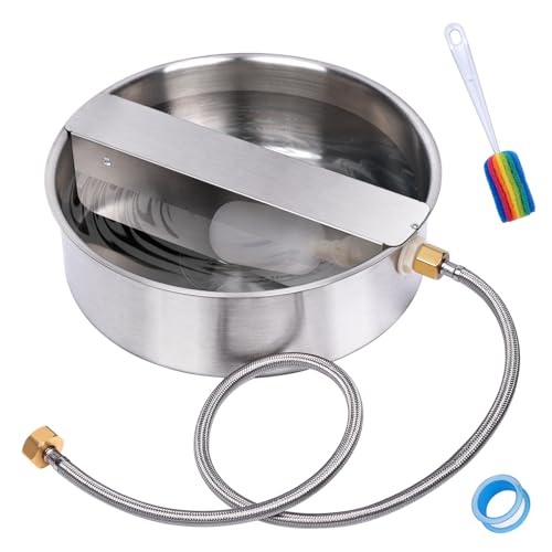 KHEARPSL Automatischer Wassernapf-Spender für Hunde, Outdoor-Haustier-Bewässerung, mit Schwimmerventil, 6,5 l, robuster Edelstahl, automatische Bewässerung für große Hunde, Katzen, Welpen, Huhn, Ziege KHEARPSL Automatischer Wassernapf-Spender für Hunde, Outdoor-Haustier-Bewässerung, mit Schwimmerventil, 6,5 l, robuster Edelstahl, automatische Bewässerung für große Hunde, Katzen, Welpen, Huhn, Ziege von KHEARPSL