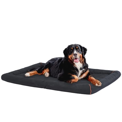 KHONSU DurablePET reißfeste Hundebox-Matte mit Nackenrolle, robust, kratzfest, wasserdicht, für den Innen- und Außenbereich, XXL Hunde bis zu 50 kg von KHONSU PET