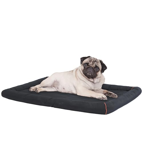 KHONSU DurablePET reißfeste Hundebox-Matte mit Nackenrolle, robust, kratzfest, wasserdicht, für den Innen- und Außenbereich, kleine Hunde bis zu 11,3 kg von KHONSU PET