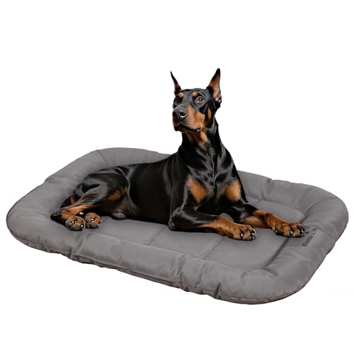 KHONSU PET Reißfeste Hundematte mit Nackenrolle, robustes und langlebiges Haustierbett, wasserdichte Hundematte für den Innen- und Außenbereich, für große Hunde bis zu 50 kg KHONSU PET Reißfeste Hundematte mit Nackenrolle, robustes und langlebiges Haustierbett, wasserdichte Hundematte für den Innen- und Außenbereich, für große Hunde bis zu 50 kg von KHONSU PET