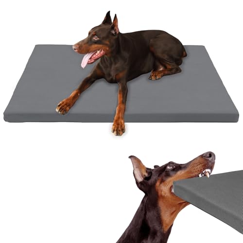 Robustes wasserdichtes Hundebett für den Außenbereich, bis zu 11,3 kg, Welpen, kauresistent, Hundekäfig-Matte, waschbarer Bezug Robustes wasserdichtes Hundebett für den Außenbereich, bis zu 11,3 kg, Welpen, kauresistent, Hundekäfig-Matte, waschbarer Bezug von KHONSU PET