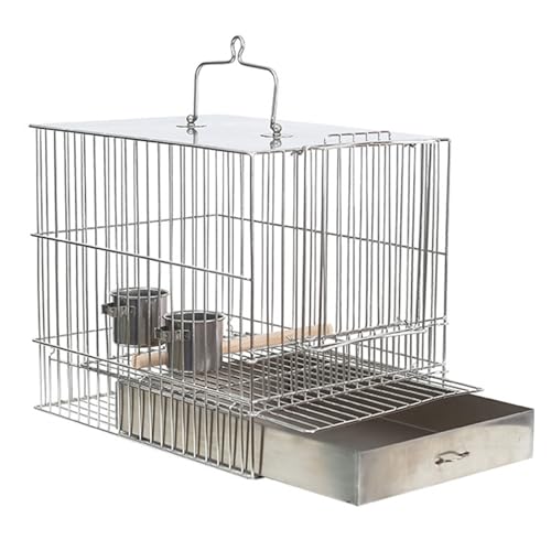 Edelstahl-Vogelkäfig, Vogelbad Für Käfig, 29 * 20 * 23,5 cm, Aktives Bodennetzwerk, Chassisentfernung, Für Stare, Mynas, Xuanfeng, Little Sun, Andere Mittelgroße Und Große Vögel Edelstahl-Vogelkäfig, Vogelbad Für Käfig, 29 * 20 * 23,5 cm, Aktives Bodennetzwerk, Chassisentfernung, Für Stare, Mynas, Xuanfeng, Little Sun, Andere Mittelgroße Und Große Vögel von KHZKHC