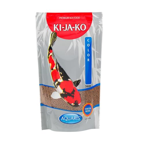 KI-JA-KO Color Koifutter 500 g / 3 mm - mit natürlichen Pigmenten, enthält Carotinoide und Astaxanthin, verbessert die Farbe und natürliche Pigmentierung von KI-JA-KO