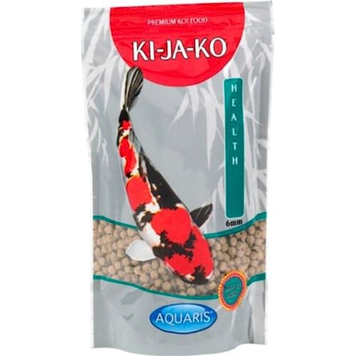 KI-JA-KO Health Koi Fischfutter 500 g / 6 mm - für Eine Gute Verdauung bei Koi Fische Mit Actigen zur Unterstützung des Immunsystems und FORPLUS (Omega-3-reiche Algen) von KI-JA-KO