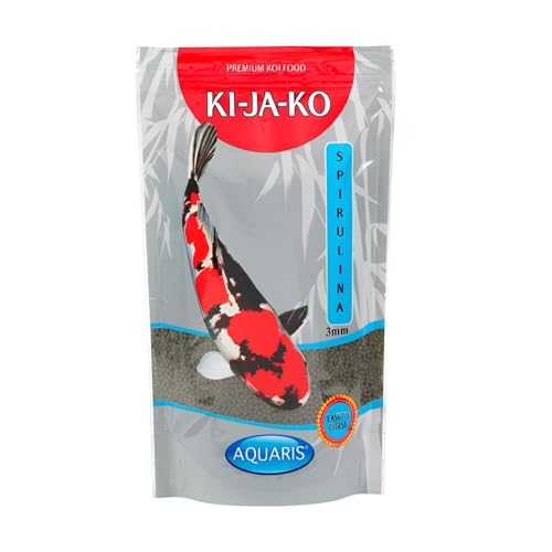 KI-JA-KO Spirulina Plus farbverstärkendes Carotinoid-reiche Koi Fischfutter 10 kg / 3 mm - mit Capsanthin und Astaxanthin und Forplus (Omega-3-reiche Algen) von KI-JA-KO