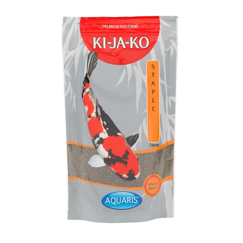 KI-JA-KO Staple Koi-Futter 1 kg / 3 mm Schwimmende Pellets, Ganzjahresnahrung mit Vitaminen & Mineralien für optimale Gesundheit von KI-JA-KO