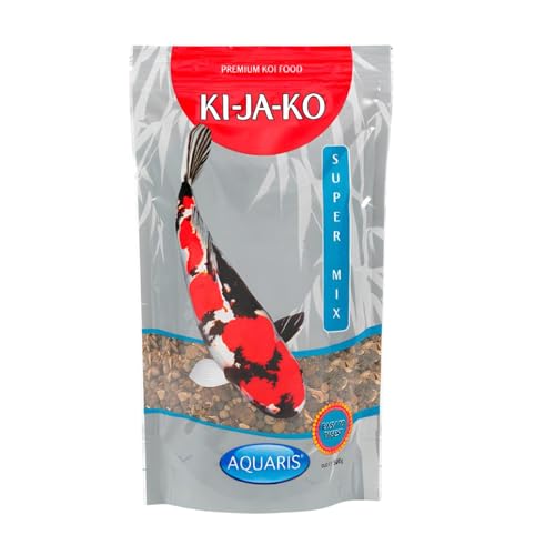 KI-JA-KO Super Mix Wellness-Koifutter in Premiumqualität 1kg / 6mm - Carotinoiden und Vitamin E, für EIN Starkes Immunsystem und eine optimale Vitalität von KI-JA-KO