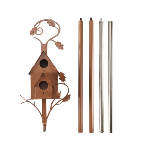 KICHI Vogelhaus für den Garten, mit Stange, Vogelhäuser für Innenhof, Hinterhof, Terrasse, Outdoor (Stil C) von KICHI