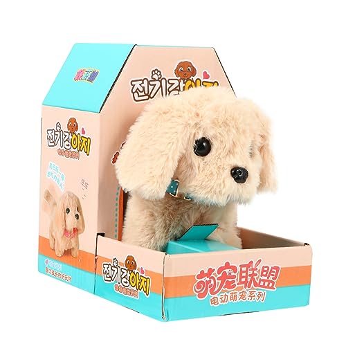KICHOUSE 1 Stück Künstlicher Hund Plüschtiere Plüsch Hundespielzeug Puppen-Desktop- Elektrisches Hundespielzeug Elektrisches Hund Plüschpuppe Faser Baumwolle von KICHOUSE