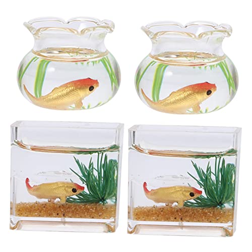 KICHOUSE 4 Stück Koi Tank Für Für Fischschüssel Mini Fischtank Puppenhaus Szene Kleines Tank Zubehör Aquarium Dekoration Miniatur Schüssel Realistisches Mini Fisch Zufällige Farbe KICHOUSE 4 Stück Koi Tank Für Für Fischschüssel Mini Fischtank Puppenhaus Szene Kleines Tank Zubehör Aquarium Dekoration Miniatur Schüssel Realistisches Mini Fisch Zufällige Farbe von KICHOUSE