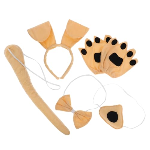 KICHOUSE Hundekostüm Set mit Süßem Welpen Stirnband und Leichten Fingerhandschuhen Weiches Material für Halloween Fasching Party und Cosplay Niedliches Tierkostüm Zubehör für Jungen und KICHOUSE Hundekostüm Set mit Süßem Welpen Stirnband und Leichten Fingerhandschuhen Weiches Material für Halloween Fasching Party und Cosplay Niedliches Tierkostüm Zubehör für Jungen und von KICHOUSE