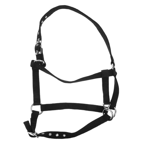KICHOUSE Zubehör Für Die Reitausbildung Pferdeleine Wegbrechendes Pferdehalfter Ziegenhalfter Gepolstertes Pferdehalfter Pferdekostüm Pferdehalfter Aus Seil Ziegenausrüstung Black Nylon von KICHOUSE