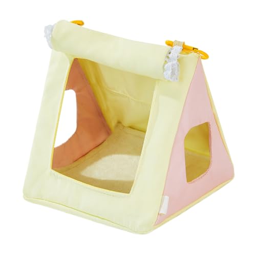 Vogelbett, Haustier-Hängematte, Spielzeug, Vogelbett für Käfig, Vier-Jahreszeiten-Vogelnest für Käfig, Vogelhütte, geeignet für kleine und mittelgroße Papageien, Langschwanzpapageien, Liebesvögel und von KIEUIENK