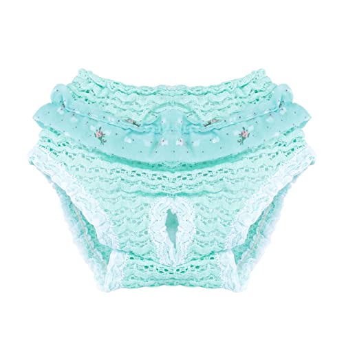 1 STÜCK Chiffon Kleidung Haustier Hosen Hund Höschen Welpen Windel Katze Unterwäsche Heimtierbedarf (Color : Green, Size : L) von KIKBAX