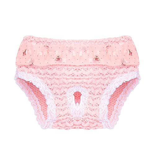 1 STÜCK Chiffon Kleidung Haustier Hosen Hund Höschen Welpen Windel Katze Unterwäsche Heimtierbedarf (Color : Pink, Size : S) von KIKBAX