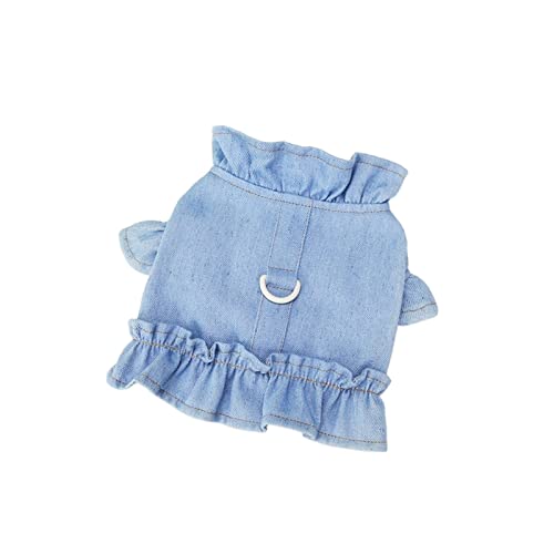 Haustierkleidung Kleine und mittlere Hundeweste Welpengeschirr Hund (Color : Light Blue, Size : L) von KIKBAX