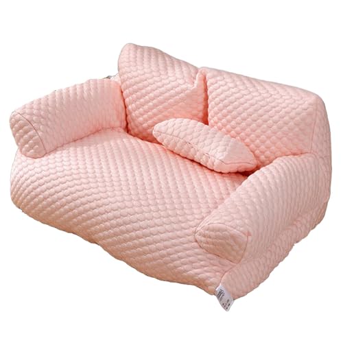 KIKIATA Kühlbett für Hunde, Sommer, kühl, Eisseide, für kleine, mittelgroße und große Hunde und Katzen, atmungsaktiv, waschbar, Sommersofa, Haustierbett mit rutschfester Unterseite (Farbe: Rosa, von KIKIATA