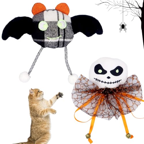 KIKVTER Halloween Katzenspielzeug, 2 Stück Katzenminze Spielzeug, Katzen Spielzeug, Interaktives Katzenspielzeug, Weiches Langlebiges Katzenspielzeug mit Katzenminzen, Cat Toys für Katzen Zahnpflege KIKVTER Halloween Katzenspielzeug, 2 Stück Katzenminze Spielzeug, Katzen Spielzeug, Interaktives Katzenspielzeug, Weiches Langlebiges Katzenspielzeug mit Katzenminzen, Cat Toys für Katzen Zahnpflege von KIKVTER