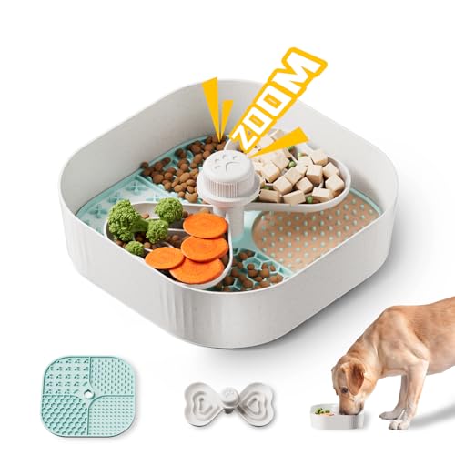 KILIN Futternapf für langsames Fressen, Hundenapf mit Leckmatte, pflanzliches Puzzle-Labyrinth-Hundenapf für Trocken-, Nass- und Rohfutter, abnehmbar, interaktiv, langsam fressender Hund für kleine, KILIN Futternapf für langsames Fressen, Hundenapf mit Leckmatte, pflanzliches Puzzle-Labyrinth-Hundenapf für Trocken-, Nass- und Rohfutter, abnehmbar, interaktiv, langsam fressender Hund für kleine, von KILIN