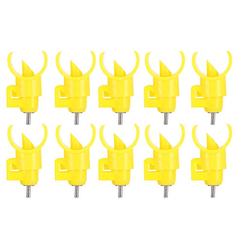 11pcs Hühnerschwestel, 10pcs Trinkbrunnen Halbkreis Halbkugel Geflügel und Wassertrinker Ventil -Trinker Tragbares Sattelwasser von KIMISS
