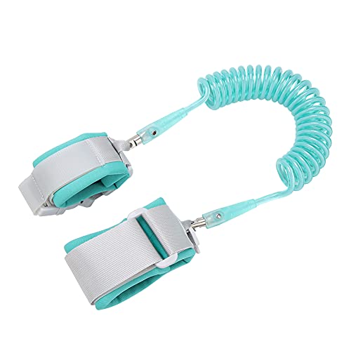 Anti Verlorenes Handgelenk Link, Sicherheitsgurte 2m Baby Kleinkind Leine mit Schlüsselkabelbaum -Armband Schloss für Outdoor -Aktivitäten Einkaufen Rosa Kind Einkaufen (Green) von KIMISS