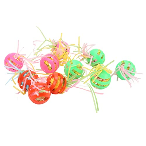 Buntes Vogelspielzeug, 10pcs Ball Bunt Hohl Gefüllte Papageien Spielzeug, 10pcs Haustierspielzeug Futterbälle mit Bell für Blockguss -Cockatiels Wellensittich Buntes Vogelspielzeug, 10pcs Ball Bunt Hohl Gefüllte Papageien Spielzeug, 10pcs Haustierspielzeug Futterbälle mit Bell für Blockguss -Cockatiels Wellensittich von KIMISS