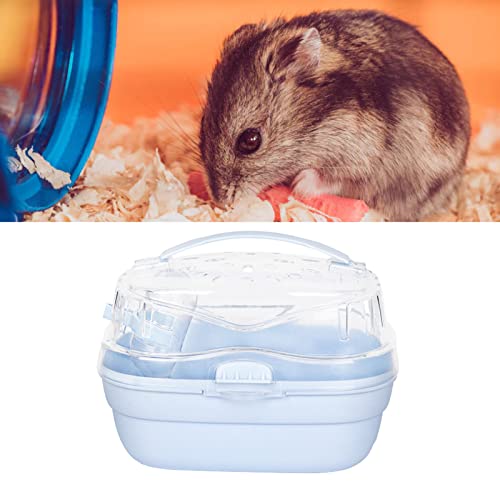 CARNO Hamster-Transportkäfig – Tragbarer Reiseträger für Hamster – Tragbarer Haustier-Transportkäfig für Outdoor-Abenteuer (Cremeblau) von KIMISS