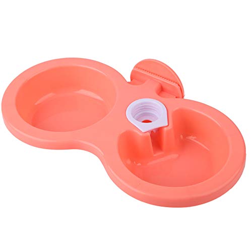 Dual Hängende Haustier, Schüssel Nahrung Wasser Futtermittel Fütterung Katzenhund Puppy Doppel Basisschalen Vogelbeckenschale mit Flaschenkappe Verschluss für Kisten Käfige für Kistenkäfig (PINK) Dual Hängende Haustier, Schüssel Nahrung Wasser Futtermittel Fütterung Katzenhund Puppy Doppel Basisschalen Vogelbeckenschale mit Flaschenkappe Verschluss für Kisten Käfige für Kistenkäfig (PINK) von KIMISS