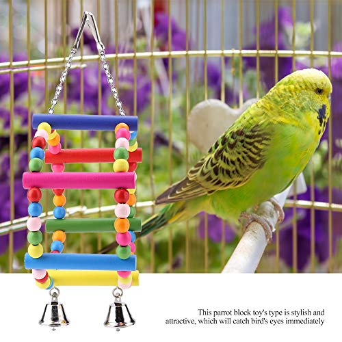 G P Holz, Spielzeug Vogelklettern Spielzeug mit Bell Round Swing Hanging Stehbarer Fahrradringe Kauen Käfig Biss Dekorativ für Papageien und Vögel Geeignet von KIMISS