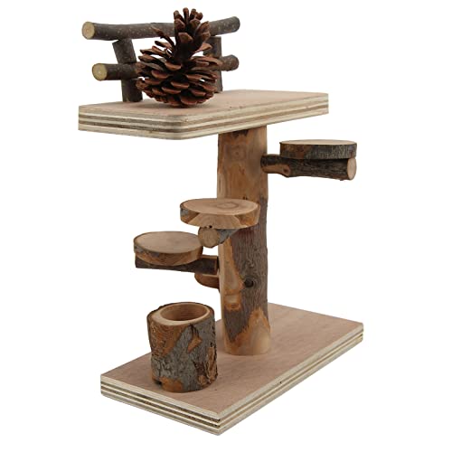 KIMISS Hamster-Kletterplattform aus Holz | 2-stöckiges Aktivitäts- und Kauspielzeug | Ideal für Hamsterlebensräume | Natürliches Holzdekor für Kleintiere | Sicher & KIMISS Hamster-Kletterplattform aus Holz | 2-stöckiges Aktivitäts- und Kauspielzeug | Ideal für Hamsterlebensräume | Natürliches Holzdekor für Kleintiere | Sicher & von KIMISS