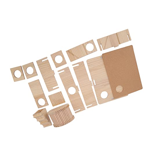 Hamsterkäfig mit Kletterleiter, Versteck mit Mehreren Räumen, Versteckhaus auf Holzgelände, Schildkrötenschutz – Inklusive Korkmatte, Staise und Häuptlingsnest Hamsterkäfig mit Kletterleiter, Versteck mit Mehreren Räumen, Versteckhaus auf Holzgelände, Schildkrötenschutz – Inklusive Korkmatte, Staise und Häuptlingsnest von KIMISS