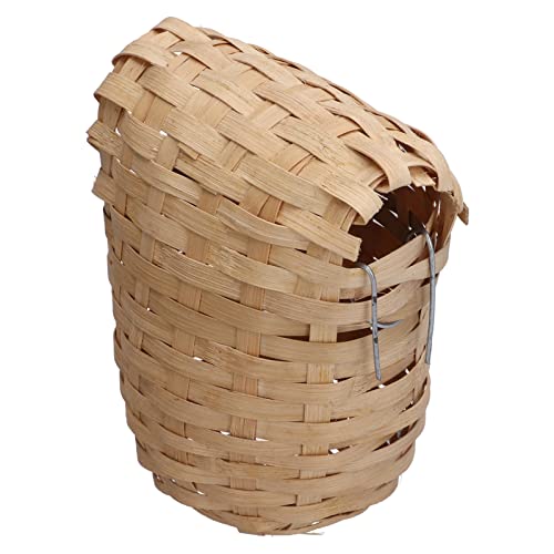 Haus, Haus, 2 Stück Handgewebtes Vogelnest mit Haken, Kleines Gras, aus Bambus Gefertigte Vogelhäuschen, Häuser für Garten, Terrasse, Rasen, Büro, Fenster Im Freien Haus, Haus, 2 Stück Handgewebtes Vogelnest mit Haken, Kleines Gras, aus Bambus Gefertigte Vogelhäuschen, Häuser für Garten, Terrasse, Rasen, Büro, Fenster Im Freien von KIMISS