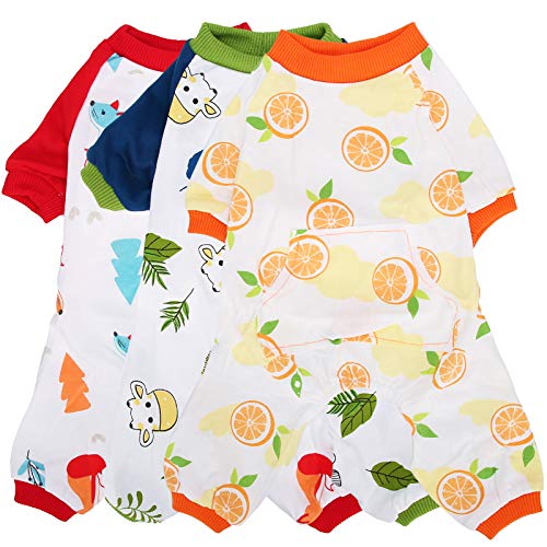 Haustier-Pyjama für Frühling und Sommer – Gemütliche Heimkleidung für Hunde – Orange, Blauer Löwe-Set (XL) von KIMISS