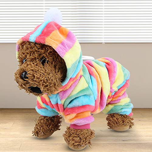 KIMISS Haustierhundkatze, Kaltes Wettermäntel Warm Warmer Pyjamas Kleidung Winter Jump Anzug Kleidung mit Hoodies Hunde -Mode -Overall für Kleine Hunde L Katzen Tiere (XS) von KIMISS