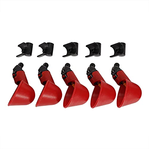 KIMISS 1 5pcs Plastik, Hühnerbrille Vogel Zum Bewässern von Geflügelbecher Farm Heno para Gallinas Fütterung und Lieferungen Wasserhönen 3# Automatische Trinker (4-Punkte-Halbkreiskabine + kleine von KIMISS