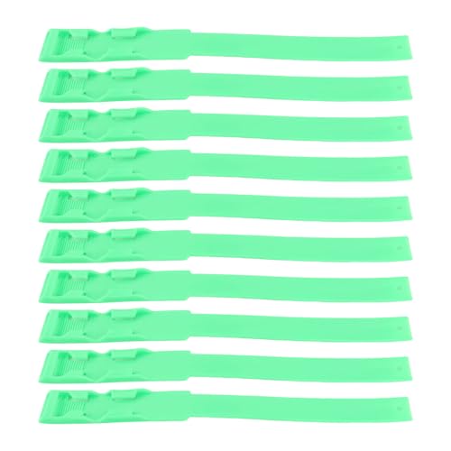 KIMISS 10pcs Identifikations -ID -Kragenbänder für Kühe Rindermarkierungsringe Sichere Kunststoff Tags in 4 Farben für Farm Vieh (Green) von KIMISS