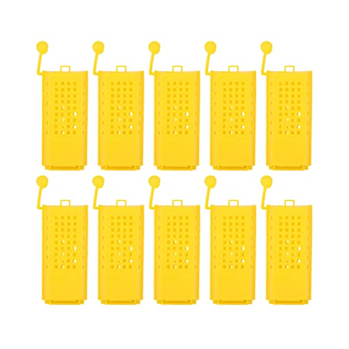 KIMISS 10pcs Kunststoffkäfigkäfige für Plastikkäfte für Imkerei, Queen Bee Transport und Fänger, Leichte Imkerausrüstung KIMISS 10pcs Kunststoffkäfigkäfige für Plastikkäfte für Imkerei, Queen Bee Transport und Fänger, Leichte Imkerausrüstung von KIMISS