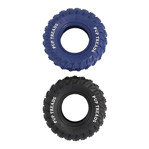 KIMISS 2pcs Blau Schwarze, Gummireifen Hund Kauen Spiele Spiele Spieler Zusätzliches Spielzeug Formen für Mittlere Große Hunde Lange Interaktive Spielform KIMISS 2pcs Blau Schwarze, Gummireifen Hund Kauen Spiele Spiele Spieler Zusätzliches Spielzeug Formen für Mittlere Große Hunde Lange Interaktive Spielform von KIMISS